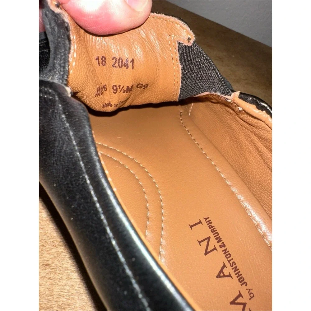 Johnston‎ & Murphy Domani Loafers Mens Size 9.5 M Black Leather Dress Shoes